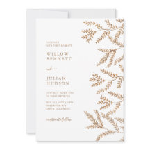 Boda de acuarela de hojas de otoño