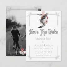 Boda de Acuarela de Luna y Cuervo Guardar la Fecha