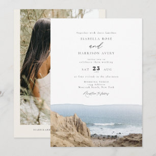 Invitación BODA de acuarela de MONTAUK Beach New York