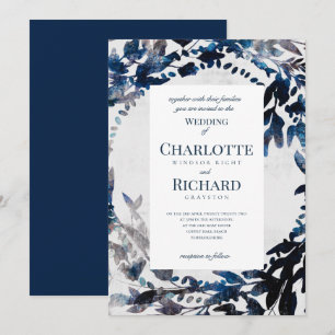 Invitación boda de acuarela de Moody Florals