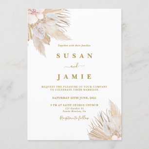 Invitación Boda de acuarela de pasto