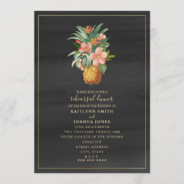 Invitación Boda de acuarela de piña ensayo Cena