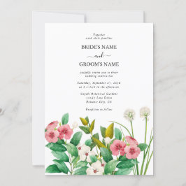 Invitación Boda de acuarela de Wildflowers Periwinkle