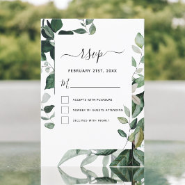 Invitación Boda de acuarela del follaje de vegetación botánic