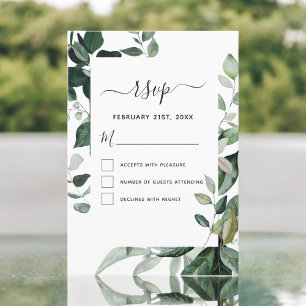 Invitación Boda de acuarela del follaje de vegetación botánic