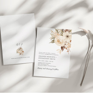 Invitación Boda de acuarela del jardín botánico de otoño