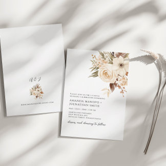 Invitación Boda de acuarela del jardín botánico de otoño