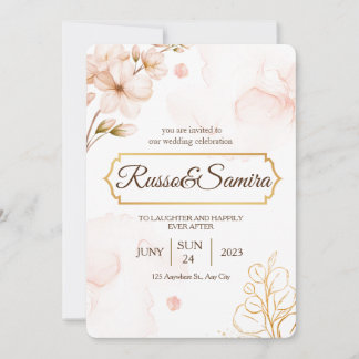 Invitación BODA de acuarela ELegant Cherry BLossom