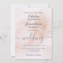 Invitación Boda de acuarela estética simple y elegante