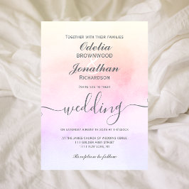 Invitación Boda de acuarela estética simple y elegante