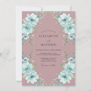 Invitación Boda de acuarela etérea malva