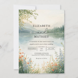 Invitación Boda de acuarela etéreo