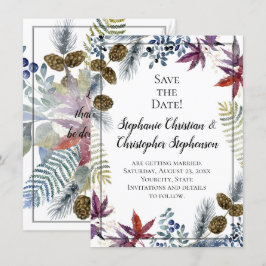 Invitación Boda de acuarela floral de arce japonés