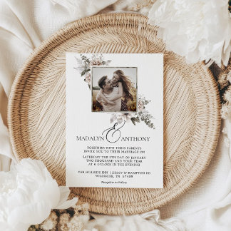 Invitación Boda de acuarela floral de Boho