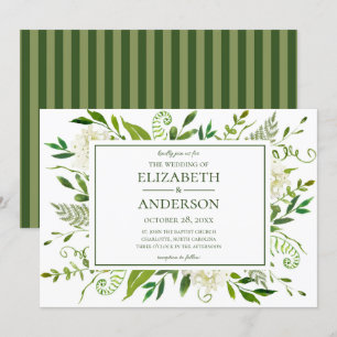 Invitación Boda de acuarela floral de Hydrangea blanca