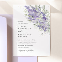 Boda de Acuarela Floral en Lavanda y Verde Salvia