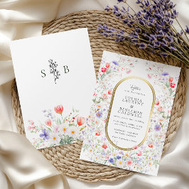 Invitación Boda de Acuarela Floral Pastel Jardín de Primavera