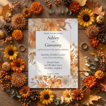 Boda de Acuarela Floral Rústica de Otoño