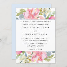 Boda de acuarela floral suave rosa