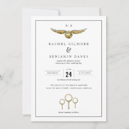 Invitación Boda de acuarela mágica de Harry Potter