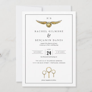 Invitación Boda de acuarela mágica de Harry Potter