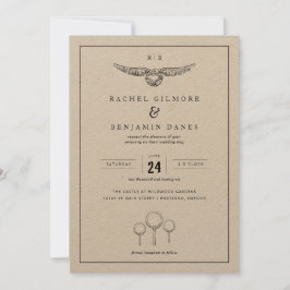 Invitación Boda de acuarela mágica de Harry Potter