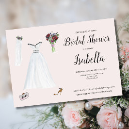 Invitación Boda de acuarela Moda Set Bridal Shower