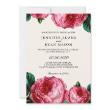 Boda de acuarela rosa bruta de época