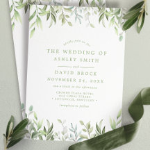 Boda de Acuarela Rústica con Verde de Eucalipto