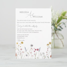 Invitación Boda de acuarela sinusal monogramada