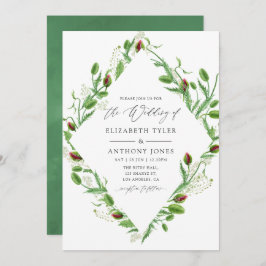 Invitación Boda de acuarelas rosadas