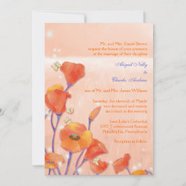 Invitación Boda de adormidera roja dulce