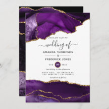 Boda de Agate Purple and Gold