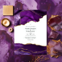 Boda de Agate Purple and Gold