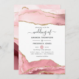 Invitación Boda de Agate Rubor y Gold