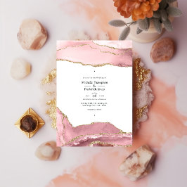 Invitación Boda de Agate Rubor y Gold
