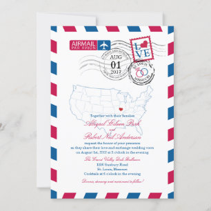 Invitación Boda de Airmail Missouri