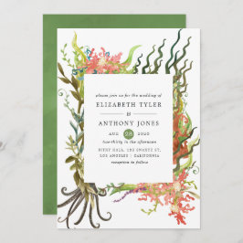 Invitación Boda de algas marinas acuáticas