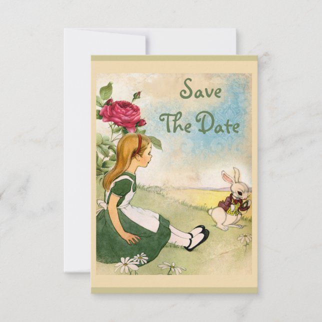 Invitación Boda de Alicia en el País de las Maravillas - Salv (Anverso)