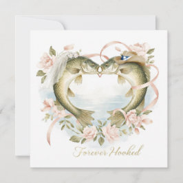 Invitación Boda de amantes de la pesca de Texas  Acuarela