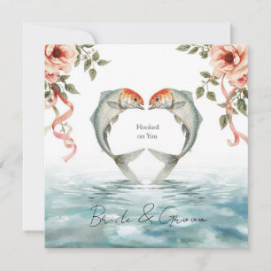 Invitación Boda de amantes de la pesca Encantados contigo Acu