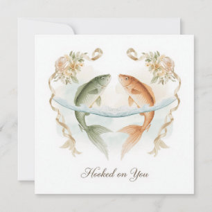 Invitación Boda de amantes de la pesca Encantados contigo Acu