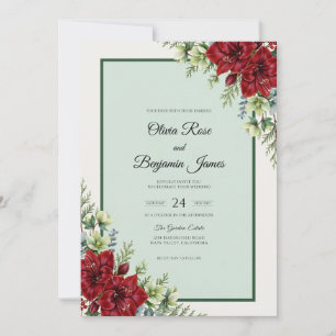 Invitación Boda de Amapola Carmesí y Menta