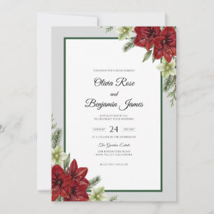 Invitación Boda de amapola de vino