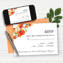 Invitación Boda de Amapola Dorada de Verano