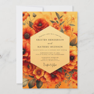 Invitación Boda de amapola pintoresca de Marigold