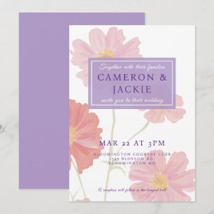 Invitación Boda de amapola silvestre hermosa 