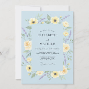 Invitación Boda de amapola y limón Azure