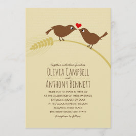 Invitación Boda de Amargas de Trigo Único País de Caída