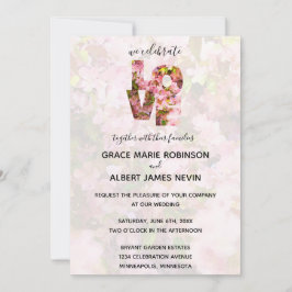 Invitación Boda de AMOR a las manzanas rosadas